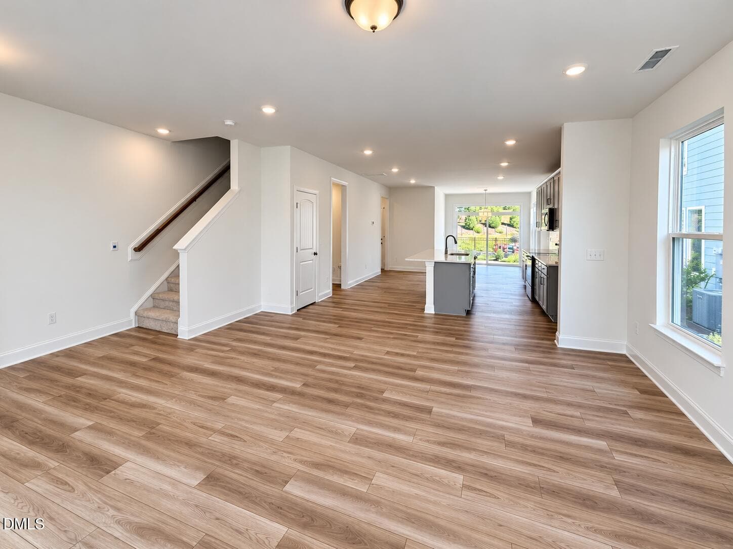View from LR of Stairs and kitchen - 532 Traditions Grande Boulevard, Wake Forest, NC 27587