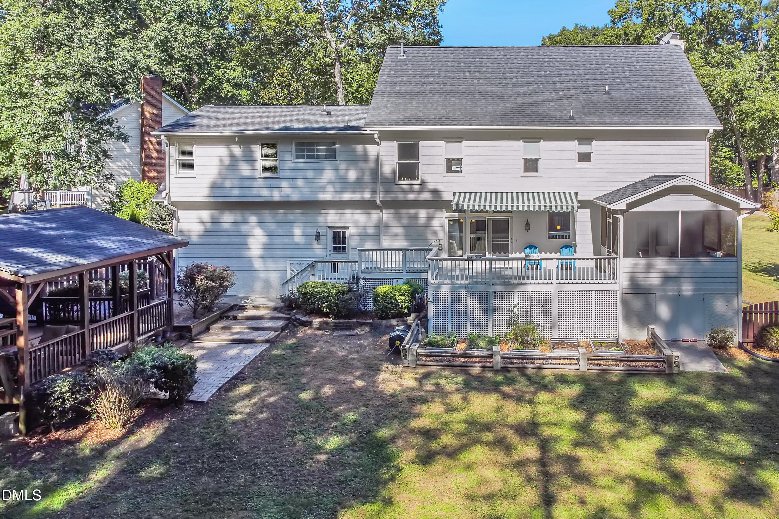 Exterior Back - 4109 Millyork Court, Apex, NC 27539