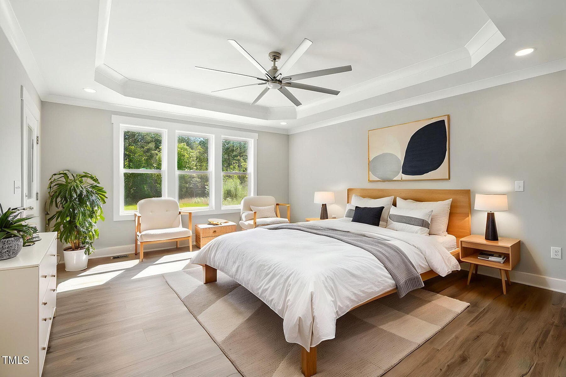 Primary Bedroom staged - 8629 Dukes Lake Road, Zebulon, NC 27597, Zebulon