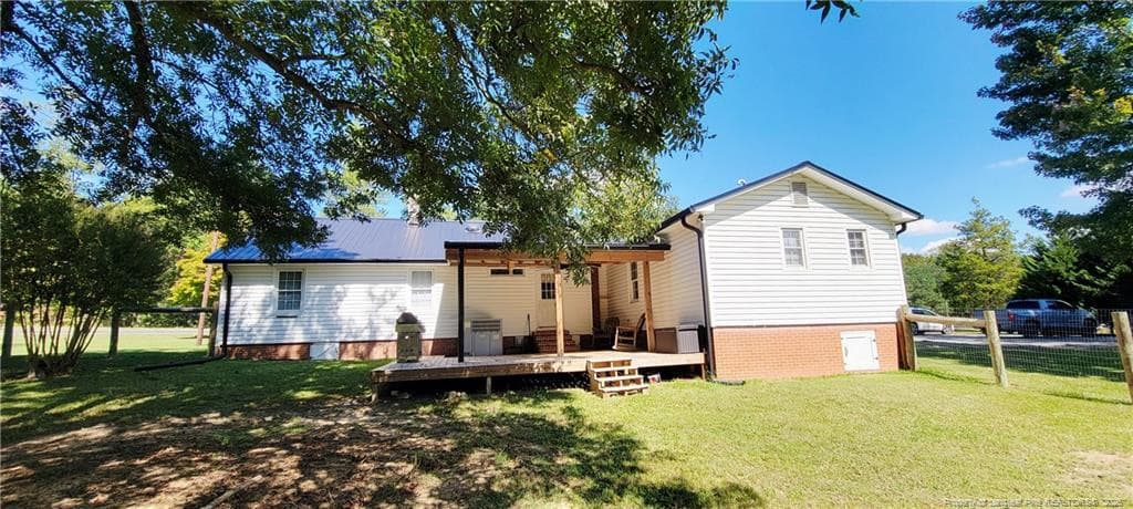 Rear covered deck - 2096 HOLLY Springs Church Road, Broadway, NC 27505