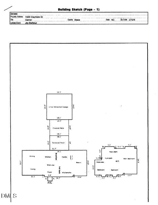 1320 floor plan - 1320 Claymore Drive, Garner, NC 27529