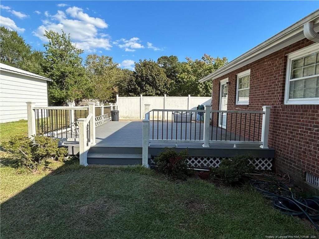 Composite Material Deck with Steps - 754 W Horne Road, Rowland, NC 28383
