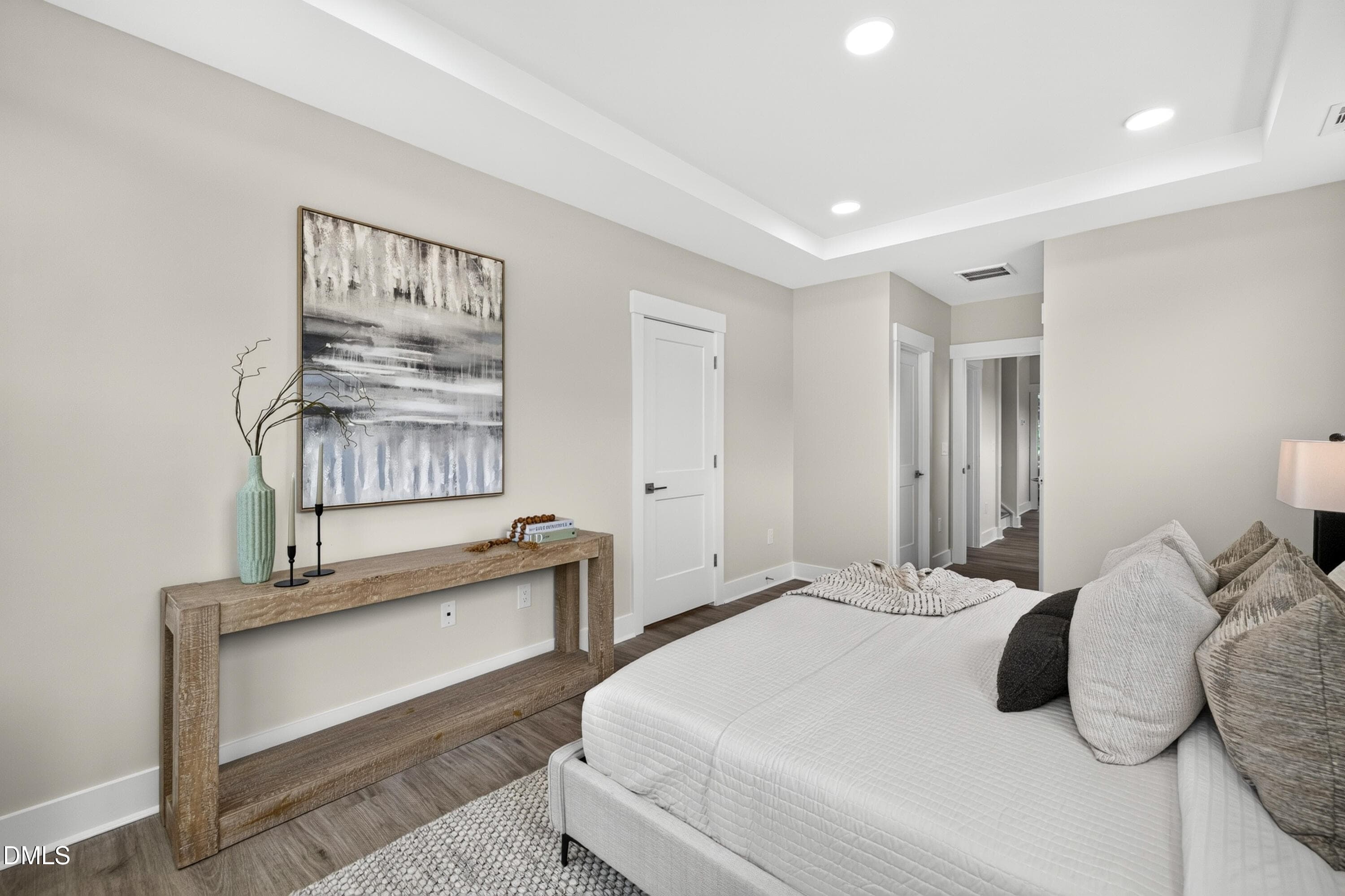 Bedroom with Console Table (Model Home) - 631 Cable Court, Apex, NC 27523