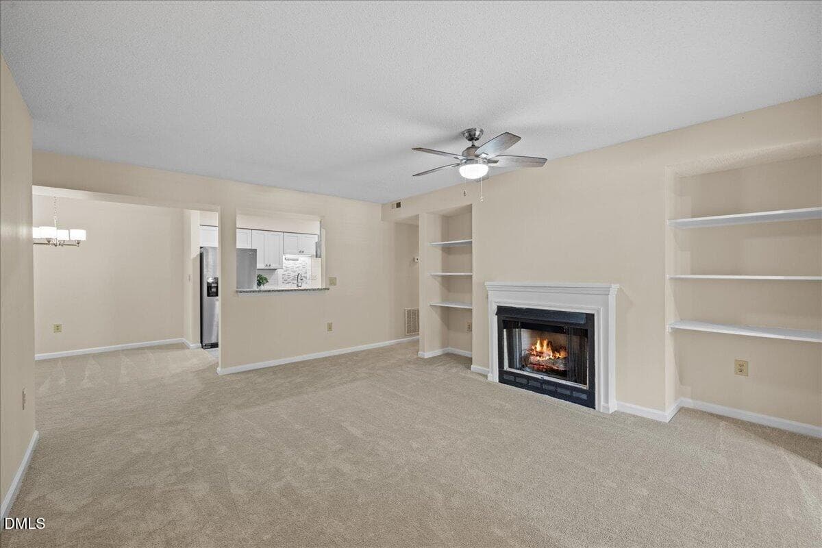 Gas Fireplace - 1301 Hillbrow Lane 203, Raleigh, NC 27615