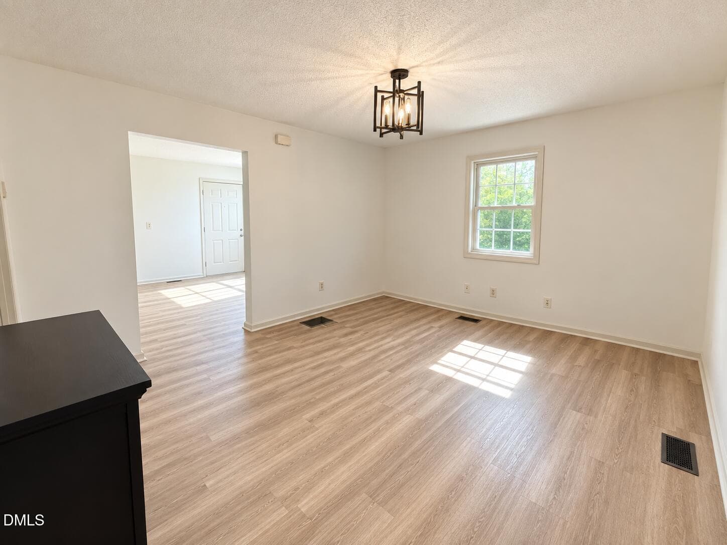 Bright Neutral Room with Geometric Chand - 5945 Craig Road, Durham, NC 27712