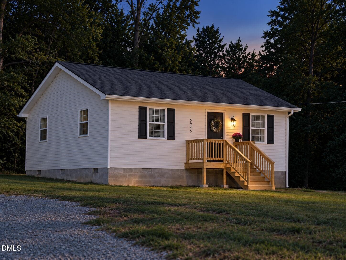 Twilight Cottage with Warm Porch Light - 5945 Craig Road, Durham, NC 27712