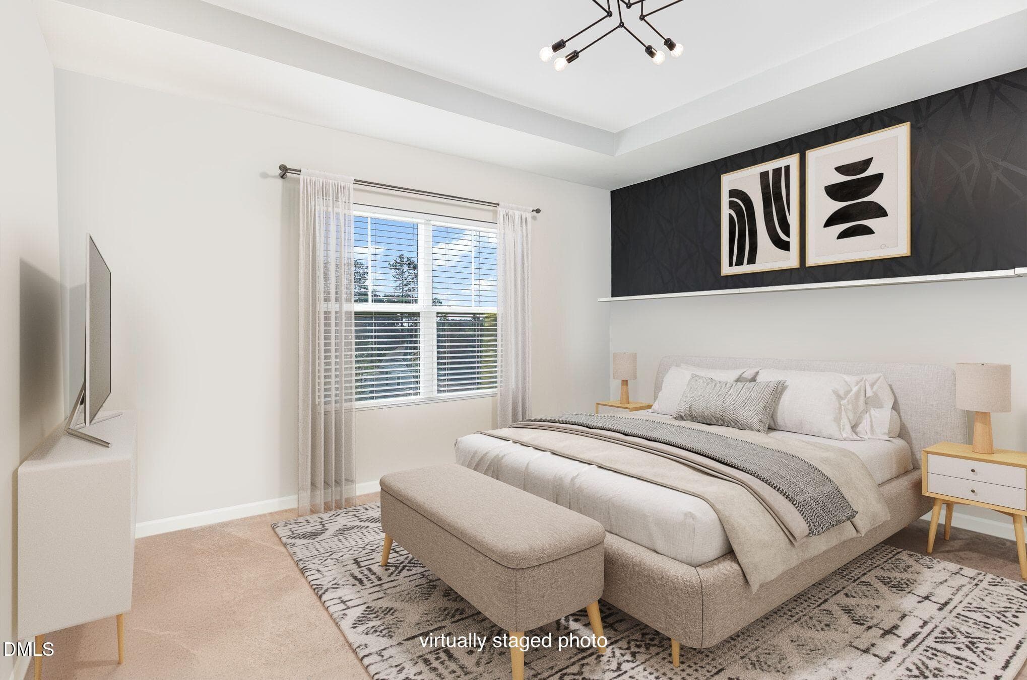 primary bedroom staged - 217 Jones Hill Road, Holly Springs, NC 27540, Holly Springs