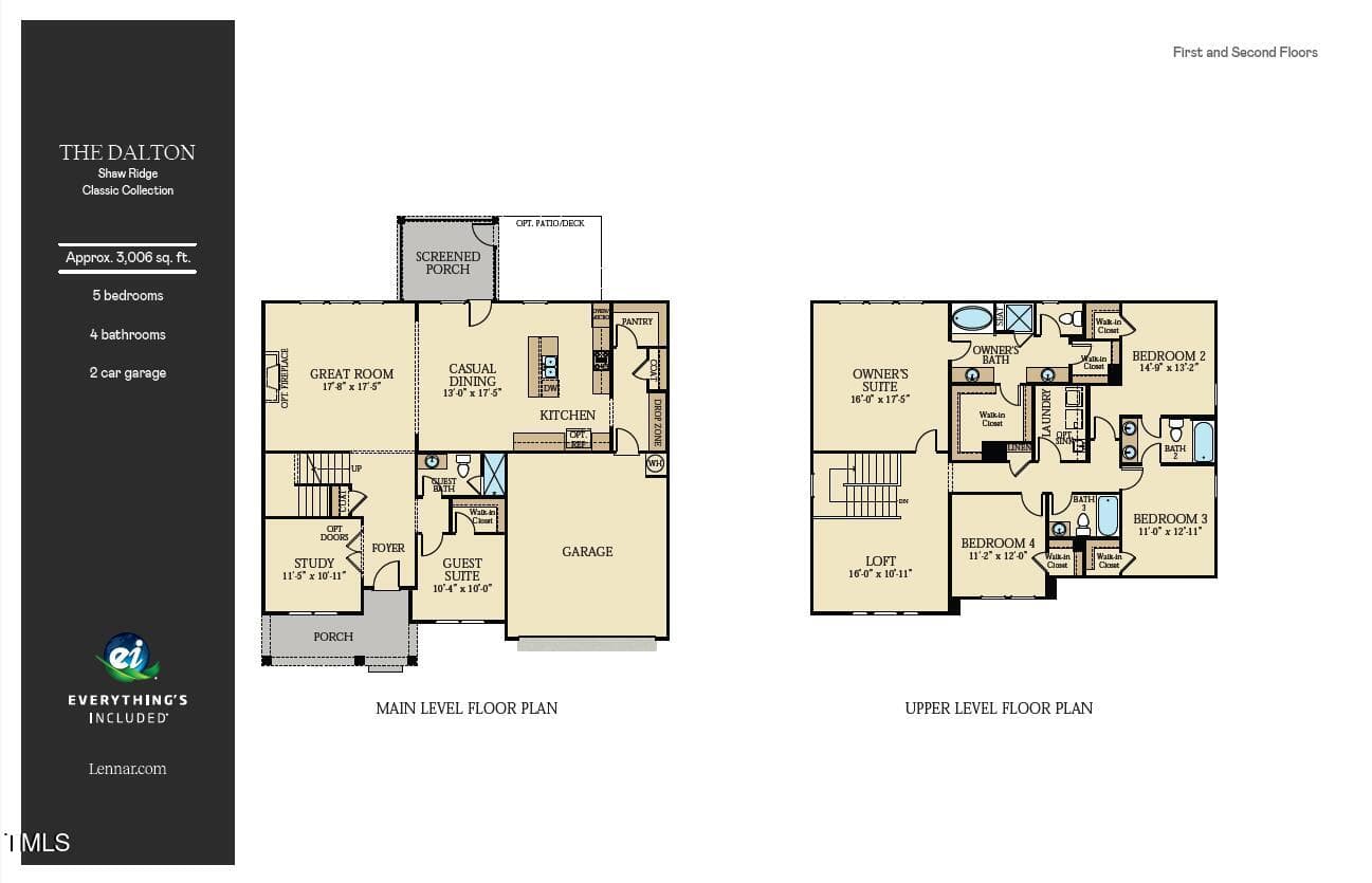 Dalton Floorplan - 2028 Cozybrook Trail, Durham, NC 27703