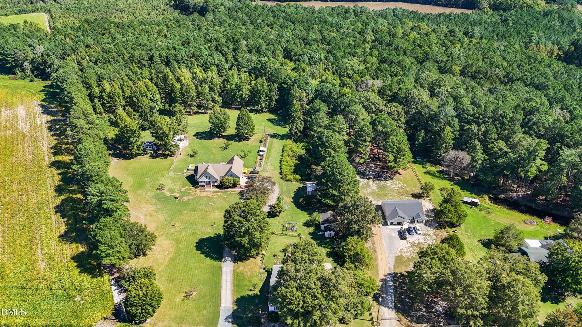 Aerial View - 7406 Old Beulah Road, Kenly, NC 27542