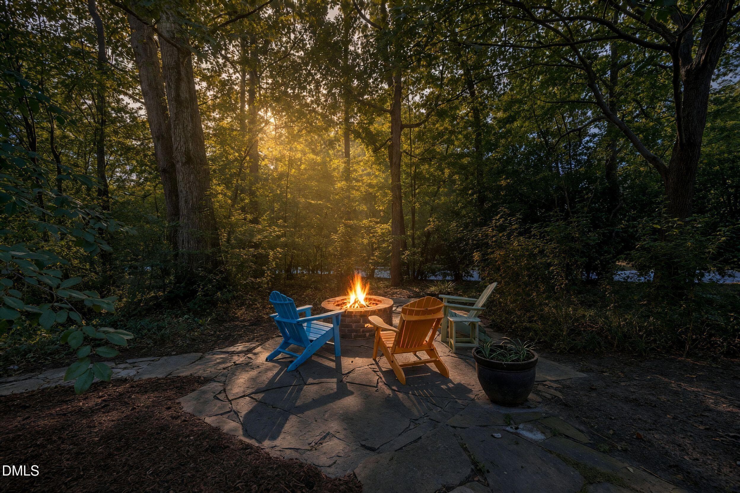 Firepit at Dusk - 103 Parkgrove Court, Cary, NC 27519