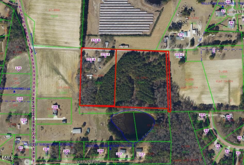 Lot Line Image - 272 White Memorial Church Road, Angier, NC 27501, Angier