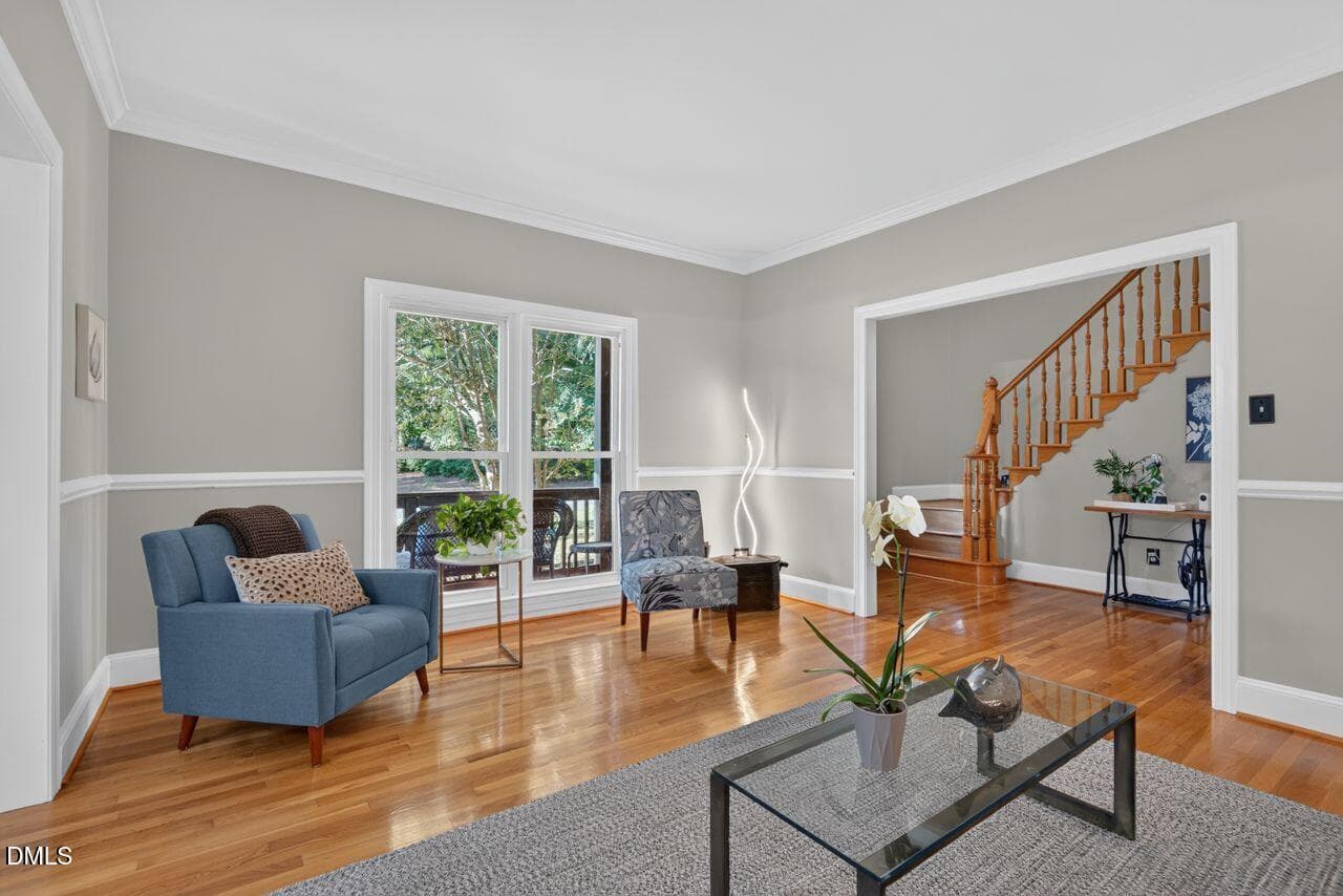 Living Room toward Foyer - 3735 Stoneybrook Drive, Durham, NC 27705