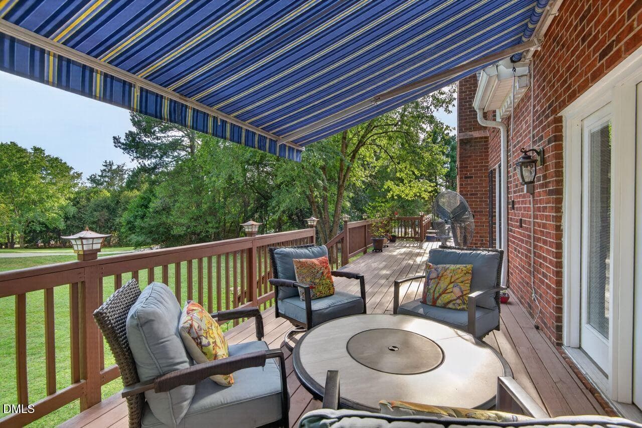 Back Deck View to Back Yard - 3735 Stoneybrook Drive, Durham, NC 27705