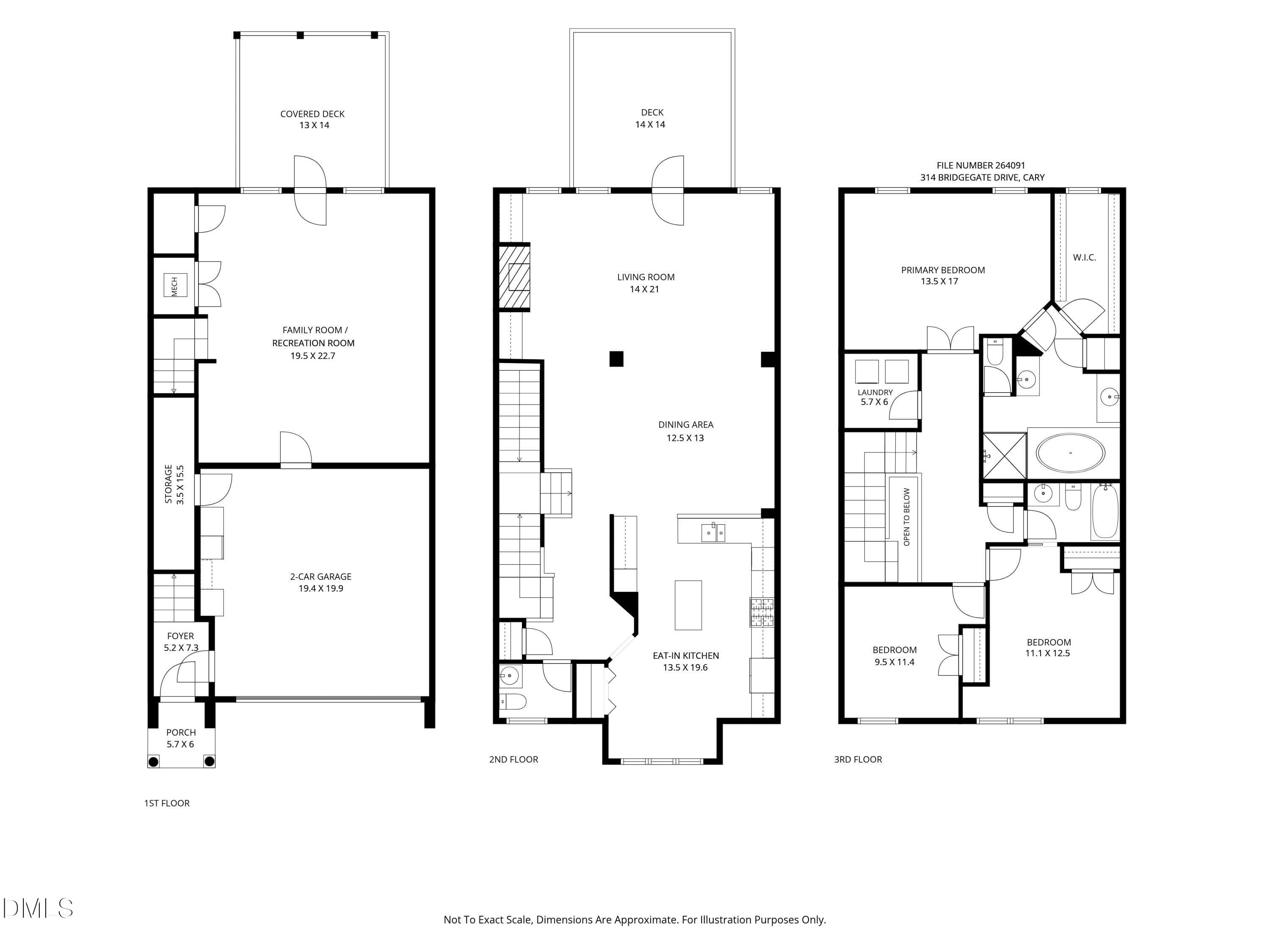 264091 floorplan - 314 Bridgegate Drive, Cary, NC 27519