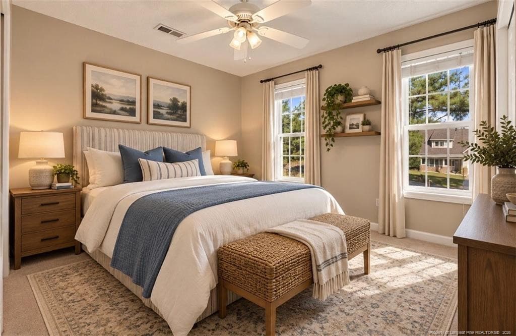 Virtually Staged Bedroom #2 - 120 Green Links Drive, Cameron, NC 28326, Cameron