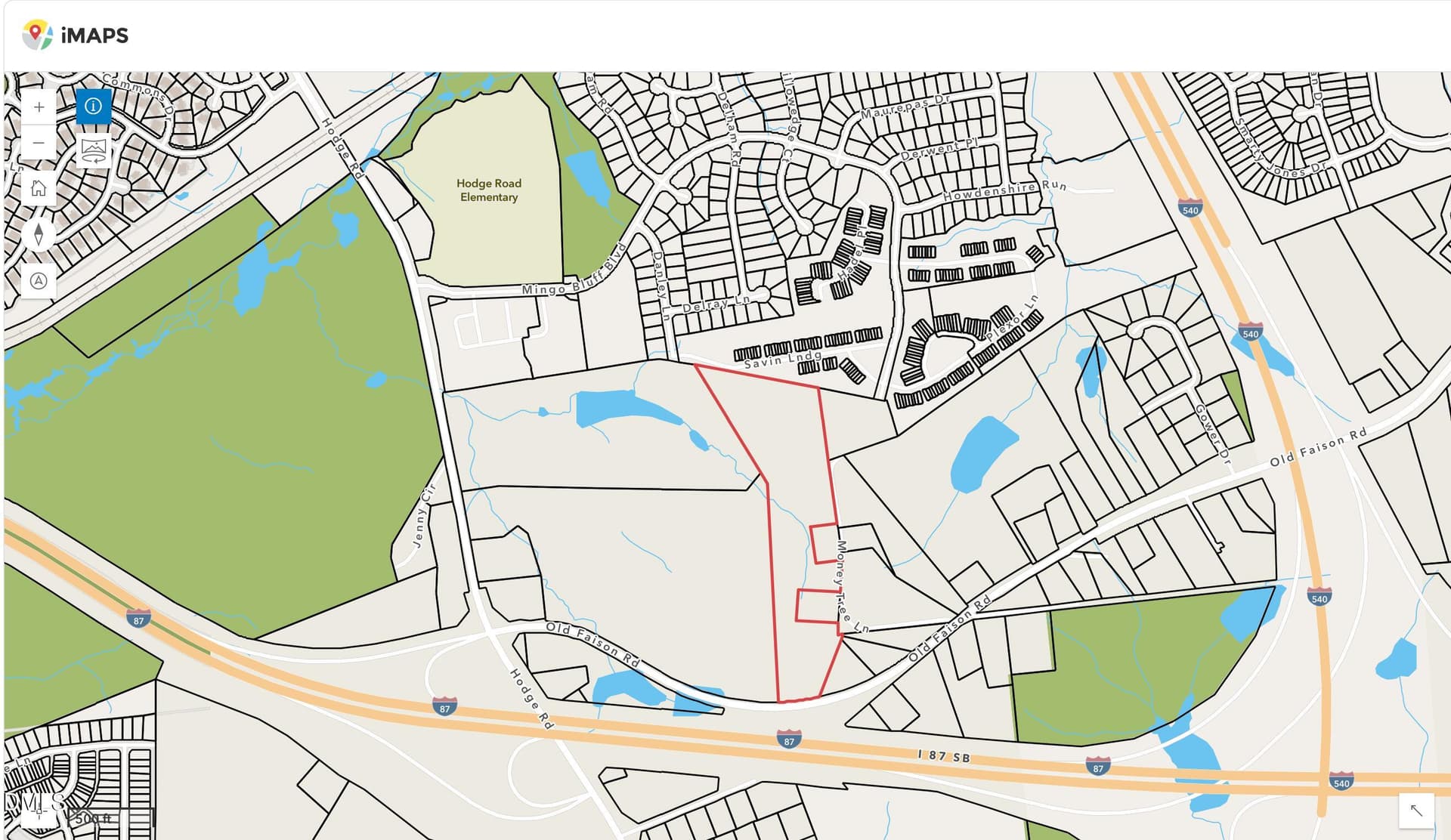 249 Moneytree Ln GIS Map Property Outlin - 249 Money Tree Lane, Knightdale, NC 27545
