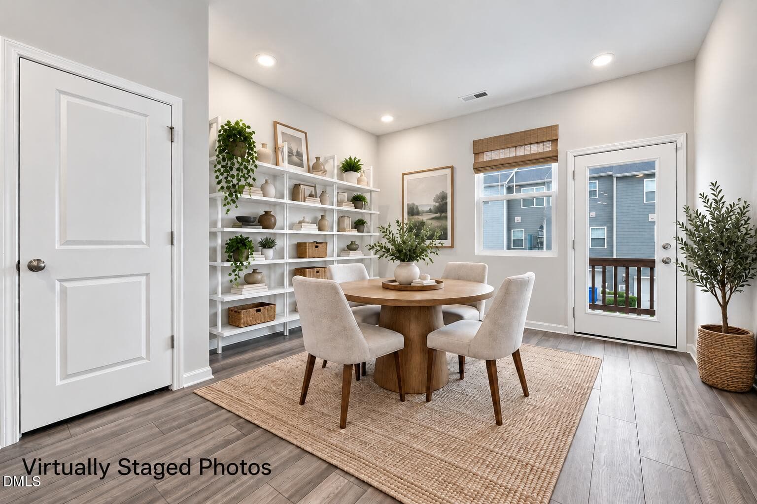 Virtually Staged Modern Dining Room - 5205 Invention Way, Raleigh, NC 27616
