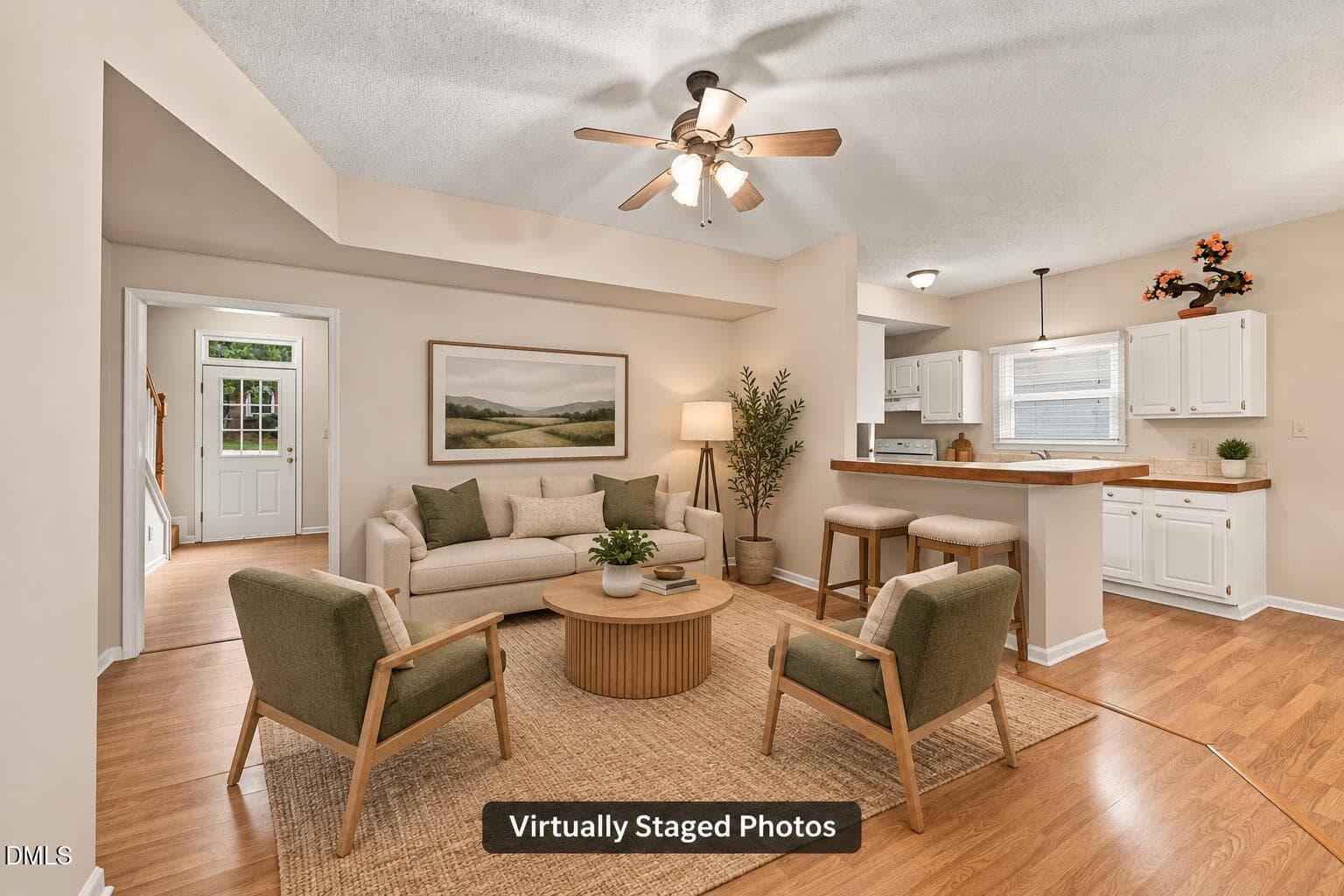 Virtually Staged Cozy Living Space - 210 Eagle Tavern Drive, Garner, NC 27529