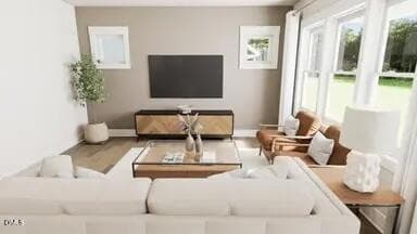Family Room Rendering Representation - 2012 Pollinator Place, Mebane, NC 27302
