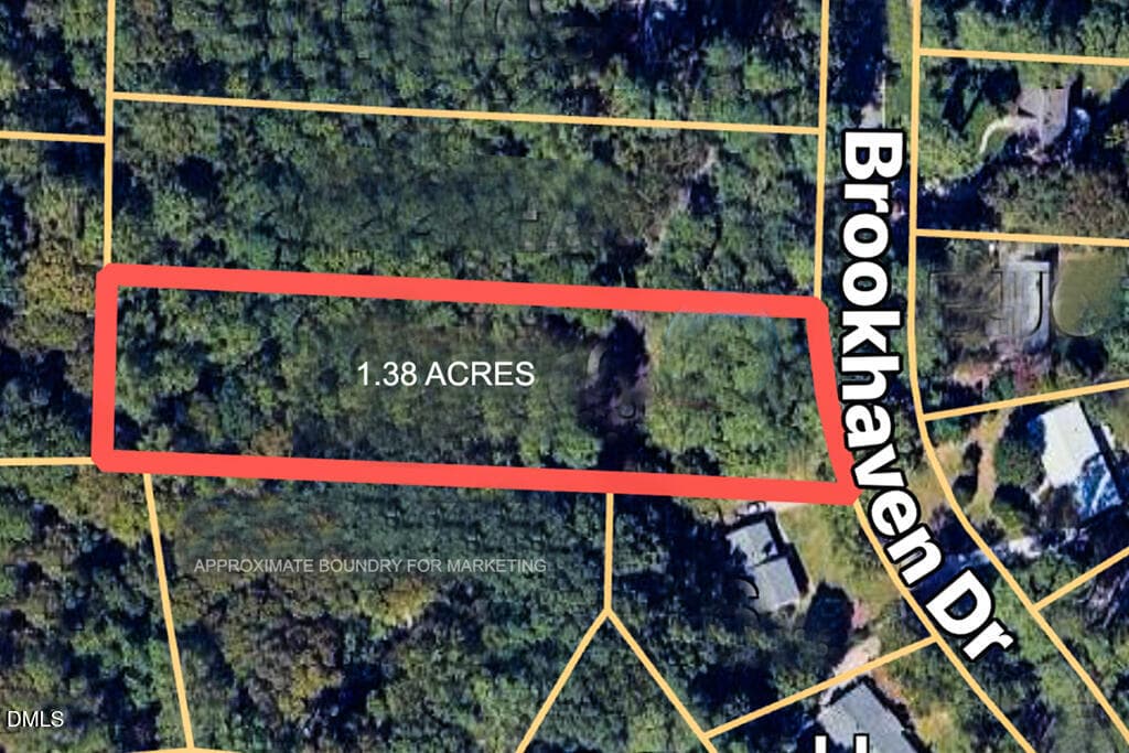 Brookhaven Lot Outline - 4833 Brookhaven Drive, Raleigh, NC 27612