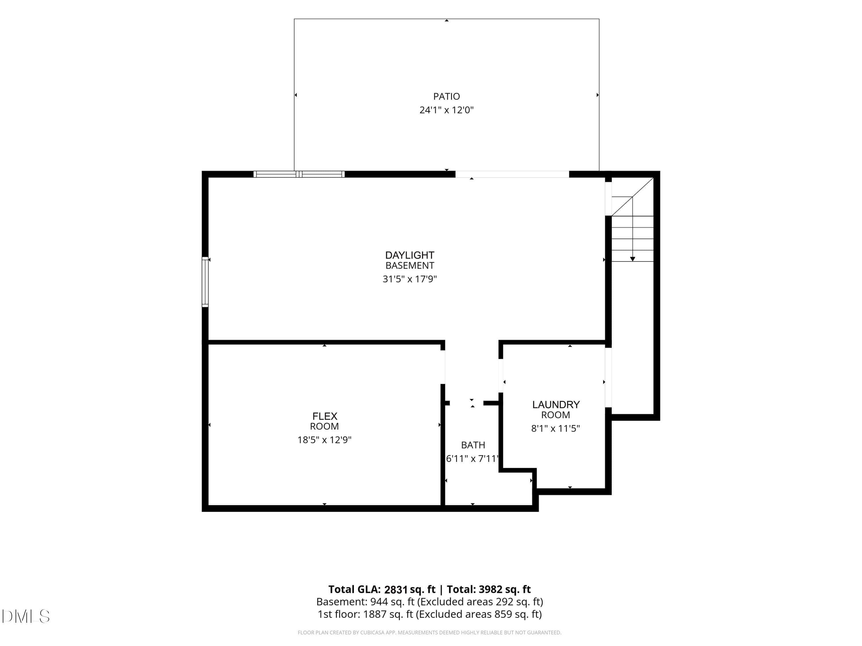 4833 Brookhaven Lower Level Floor Plan - 4833 Brookhaven Drive, Raleigh, NC 27612