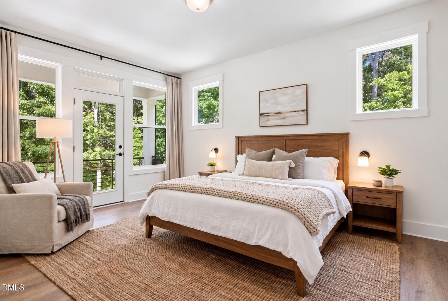 Virtually Staged Primary bed - 4019 Emerald Green Road, Raleigh, NC 27612
