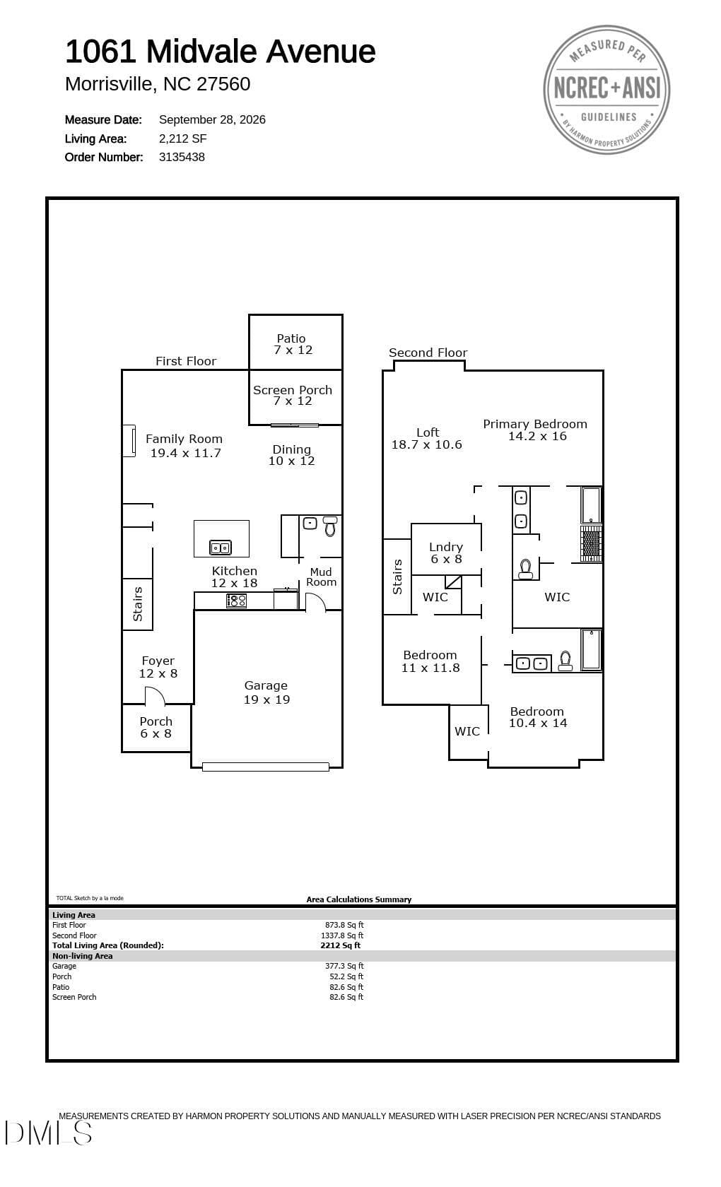 Floor Plan - 1061 Midvale Avenue, Morrisville, NC 27560, Morrisville