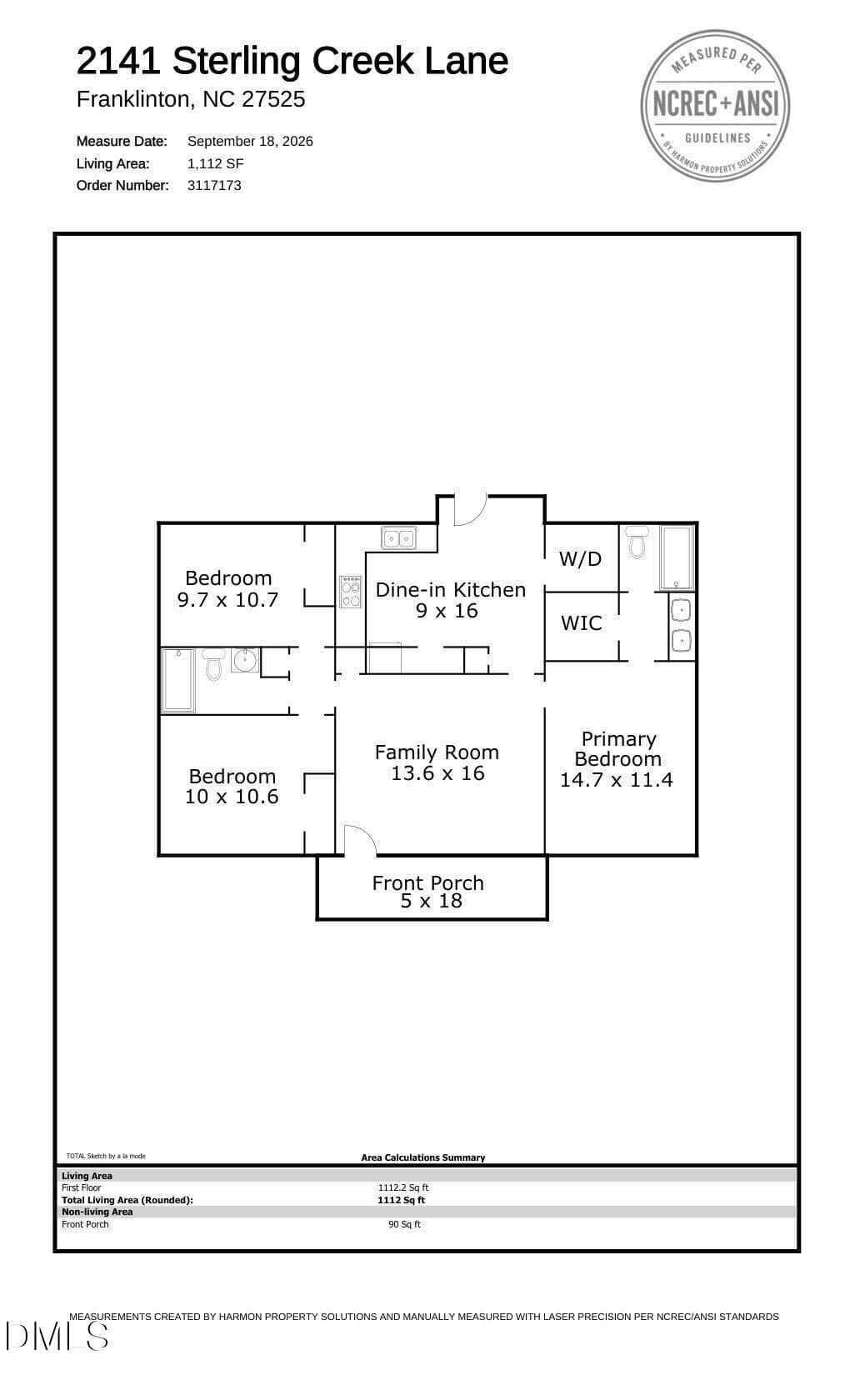 Floor Plan - 2141 Sterling Creek Lane, Franklinton, NC 27525, Franklinton