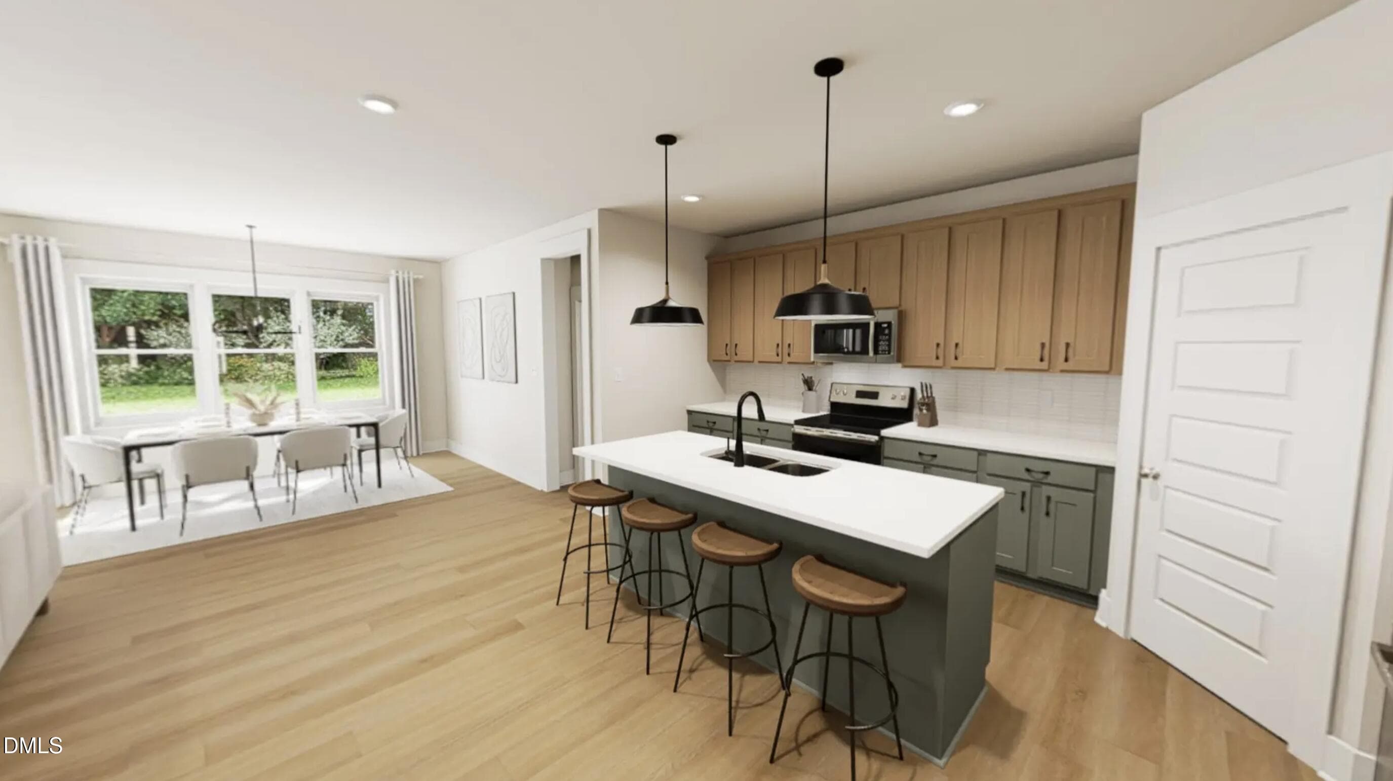 Kitchen Rendering - 1005 Pinhook Lane, Mebane, NC 27302