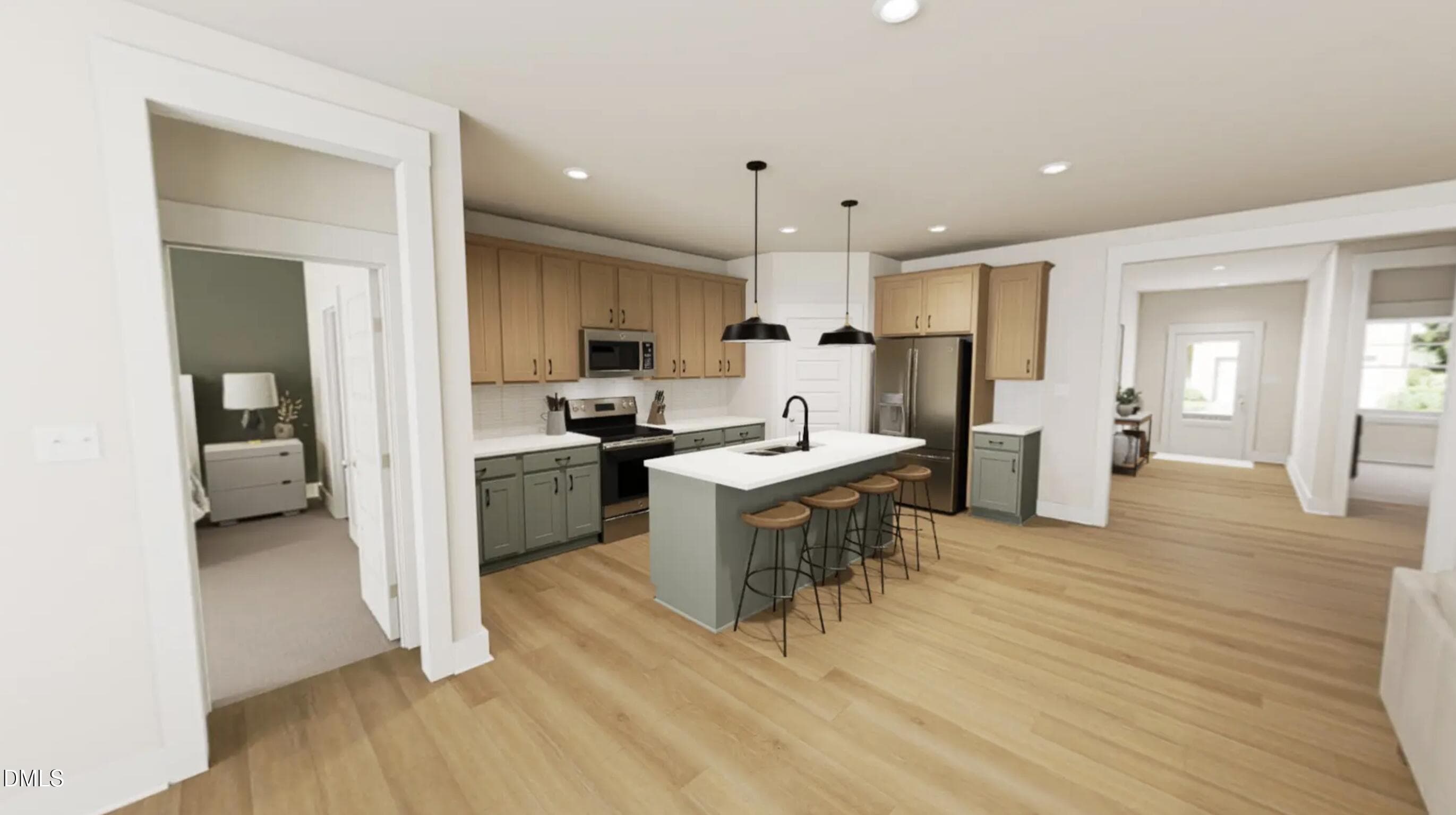 Kitchen Rendering - 1005 Pinhook Lane, Mebane, NC 27302