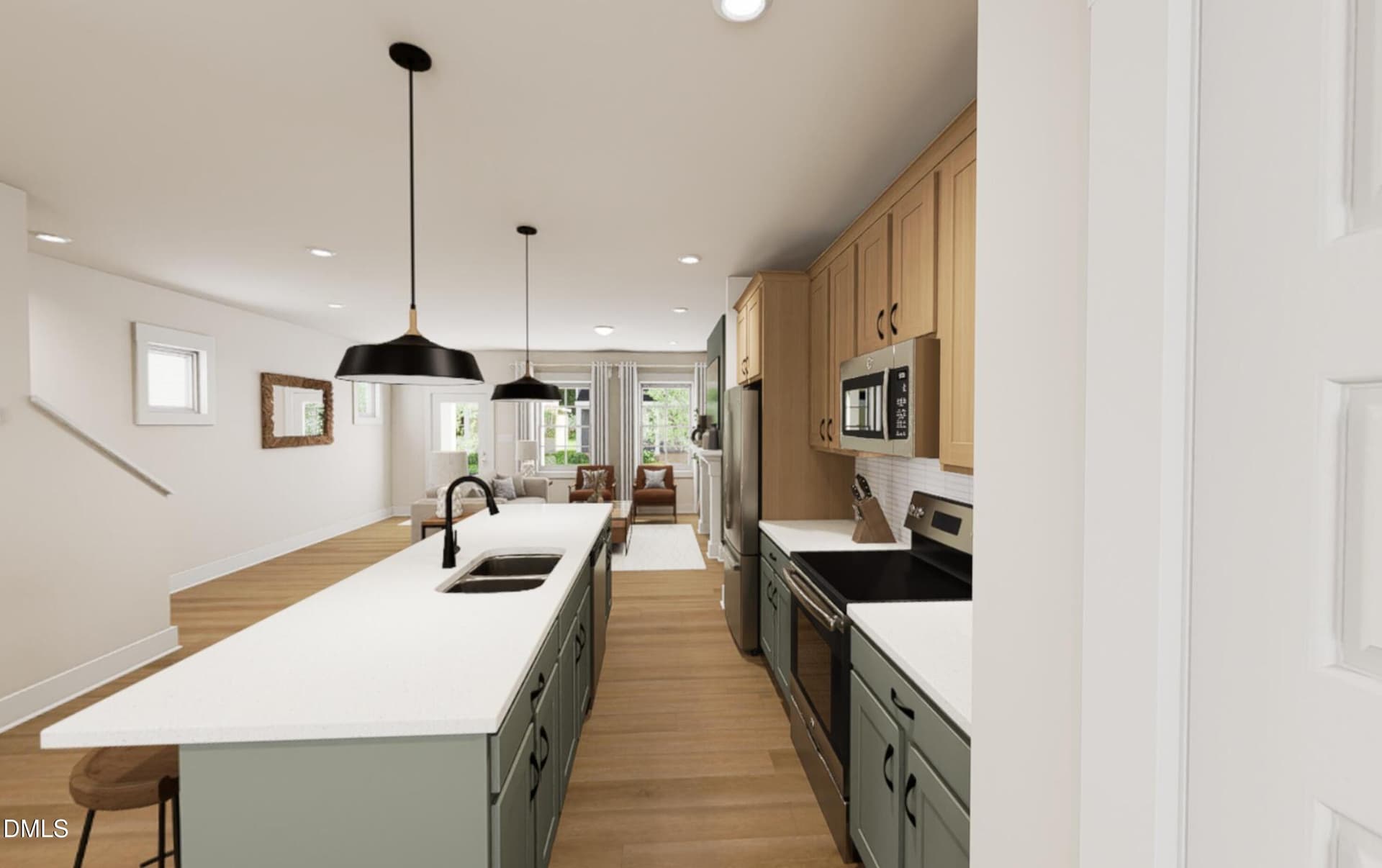 1st floor rendering - 1804 Avett Song Place, Wendell, NC 27591