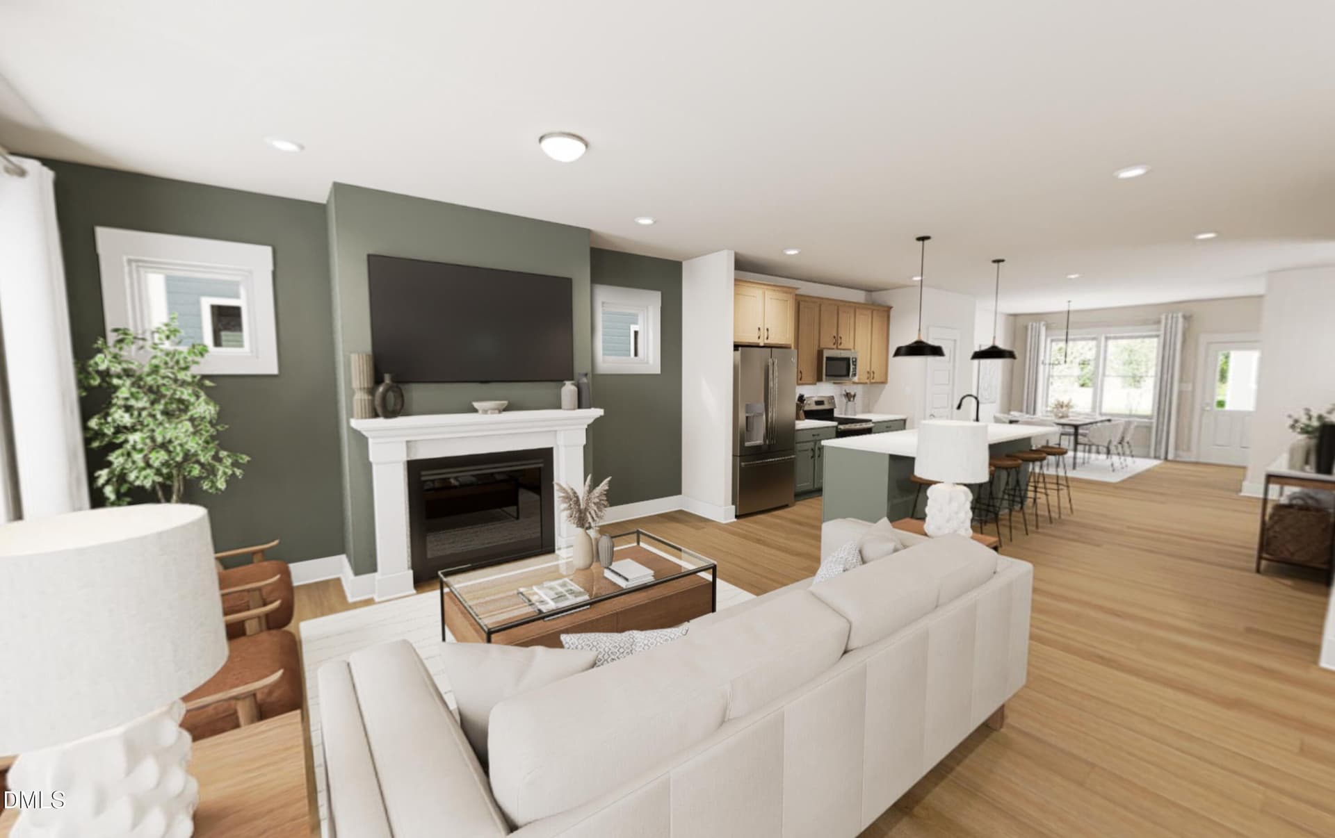Family Room rendering - 1804 Avett Song Place, Wendell, NC 27591
