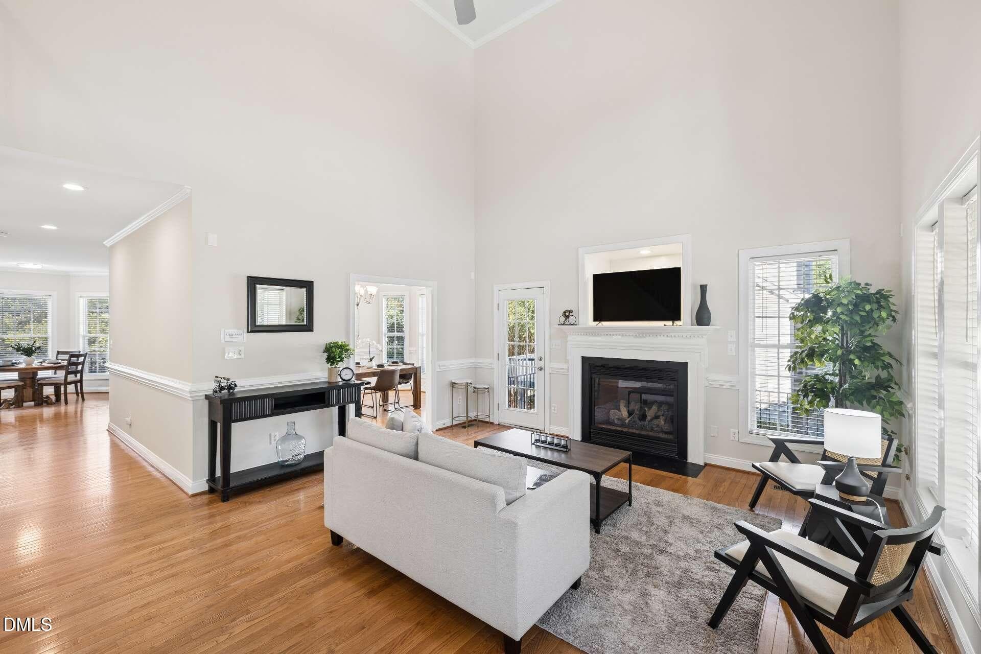 Living Room w/ Fireplace - 516 Deacon Ridge Street, Wake Forest, NC 27587