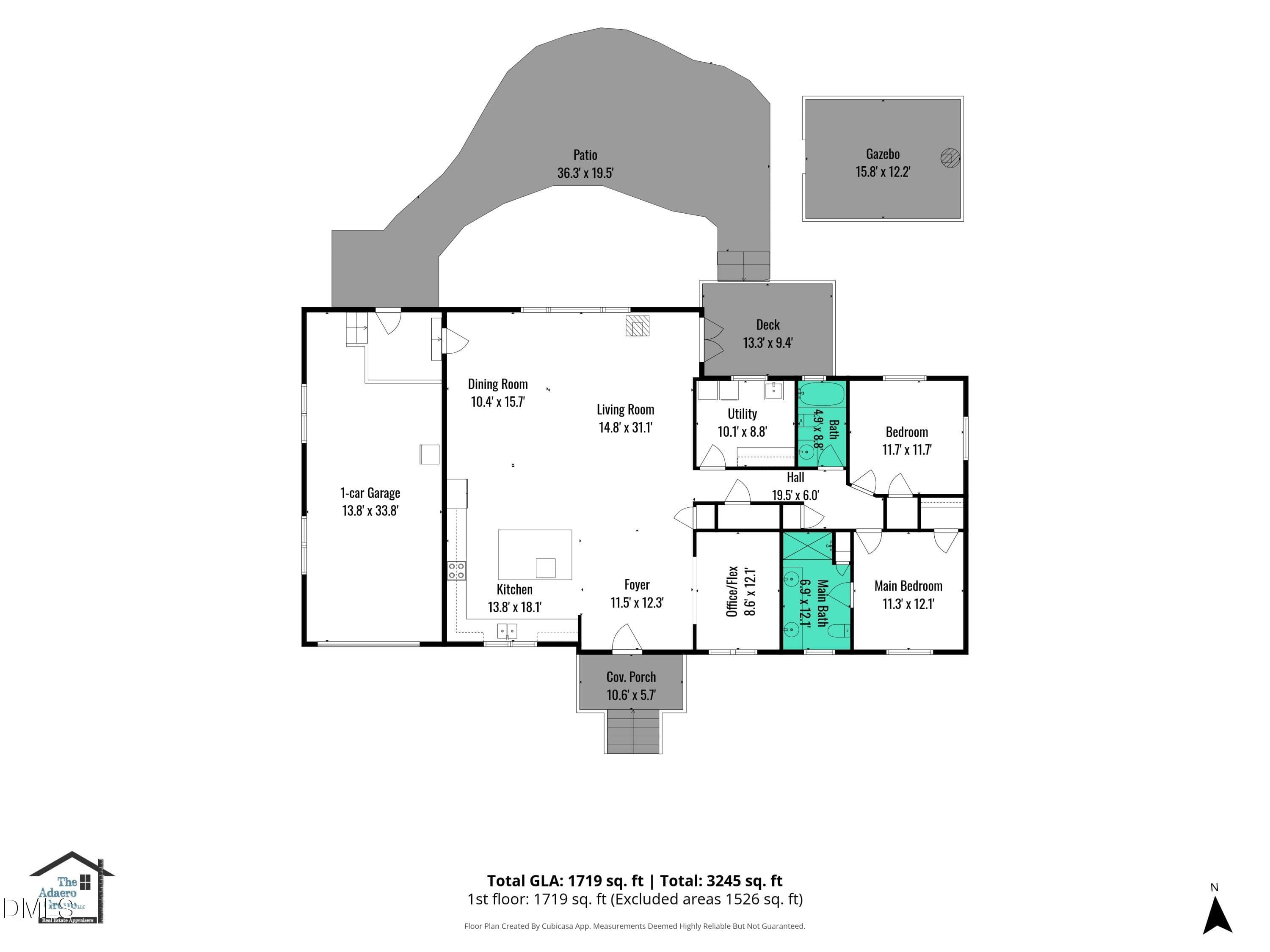 FLOORPLAN MEASUREMENTS - 6812 Pulley Town Road, Wake Forest, NC 27587