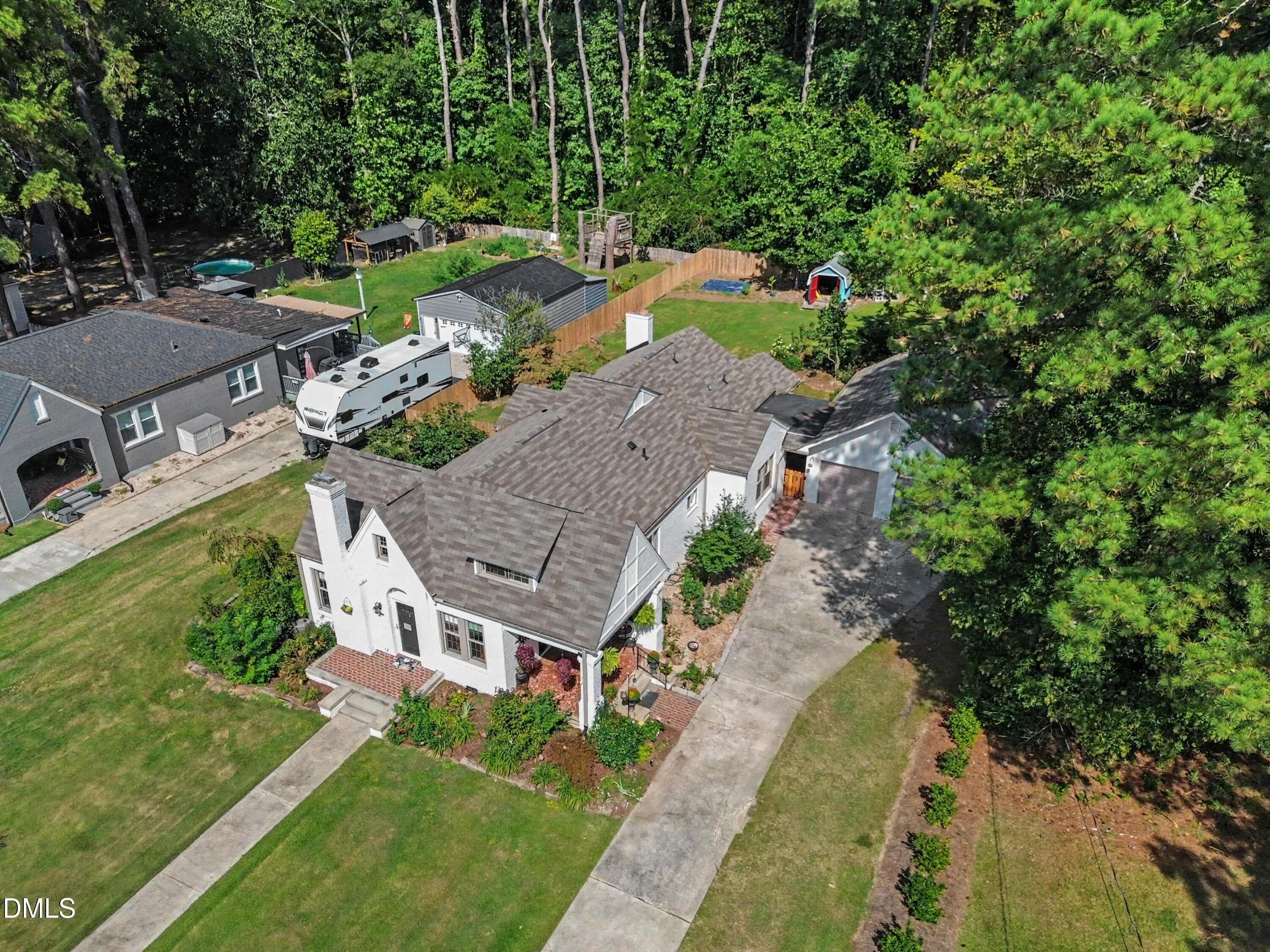 Aerial View - 305 S Walnut Street, Spring Hope, NC 27882, Spring Hope