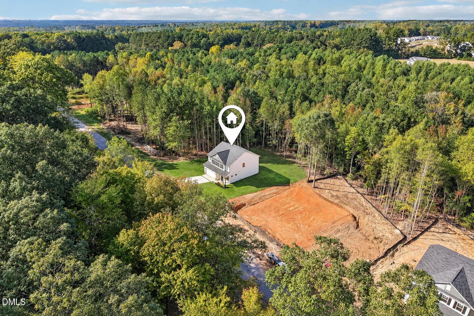 Aerial View of Green Suburban Property - 143 Ember Street, Zebulon, NC 27597, Zebulon