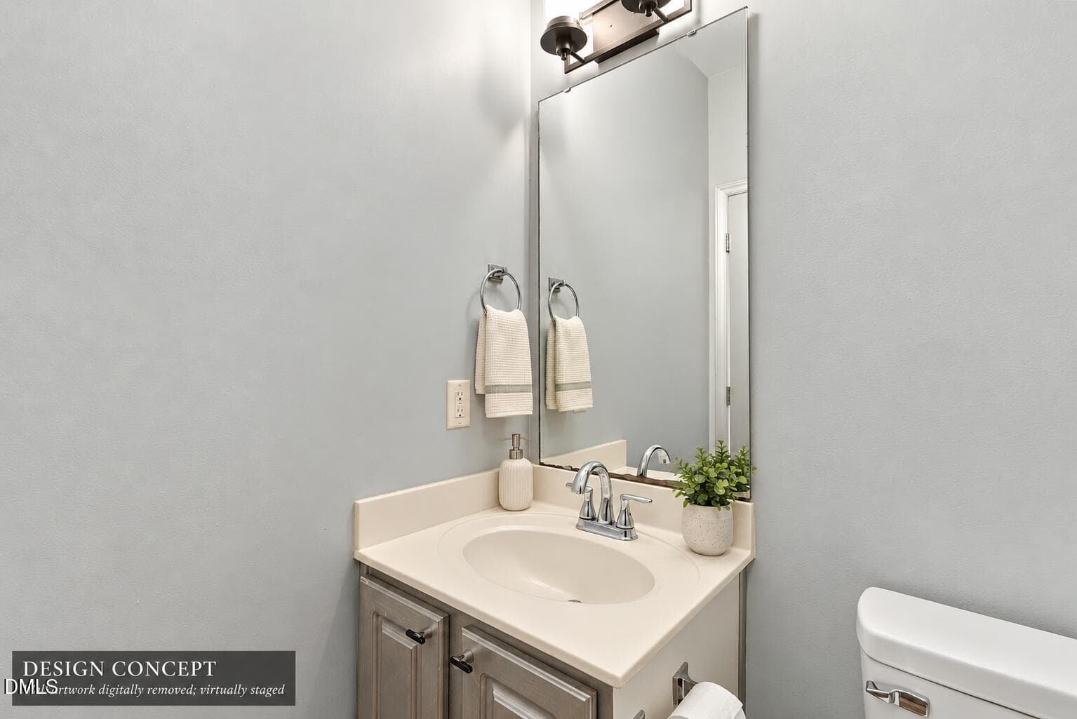 Serene half bath design concept - 13112 Elmleaf Court, Raleigh, NC 27614