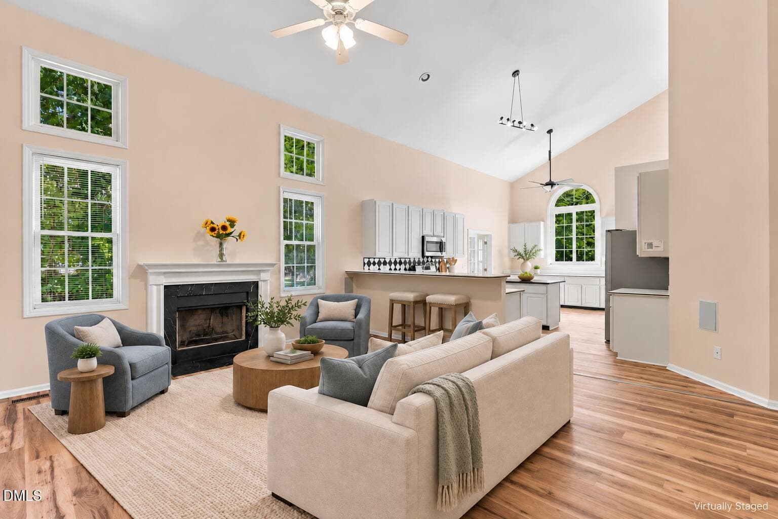 Bright living room - Virtually Staged - 13112 Elmleaf Court, Raleigh, NC 27614