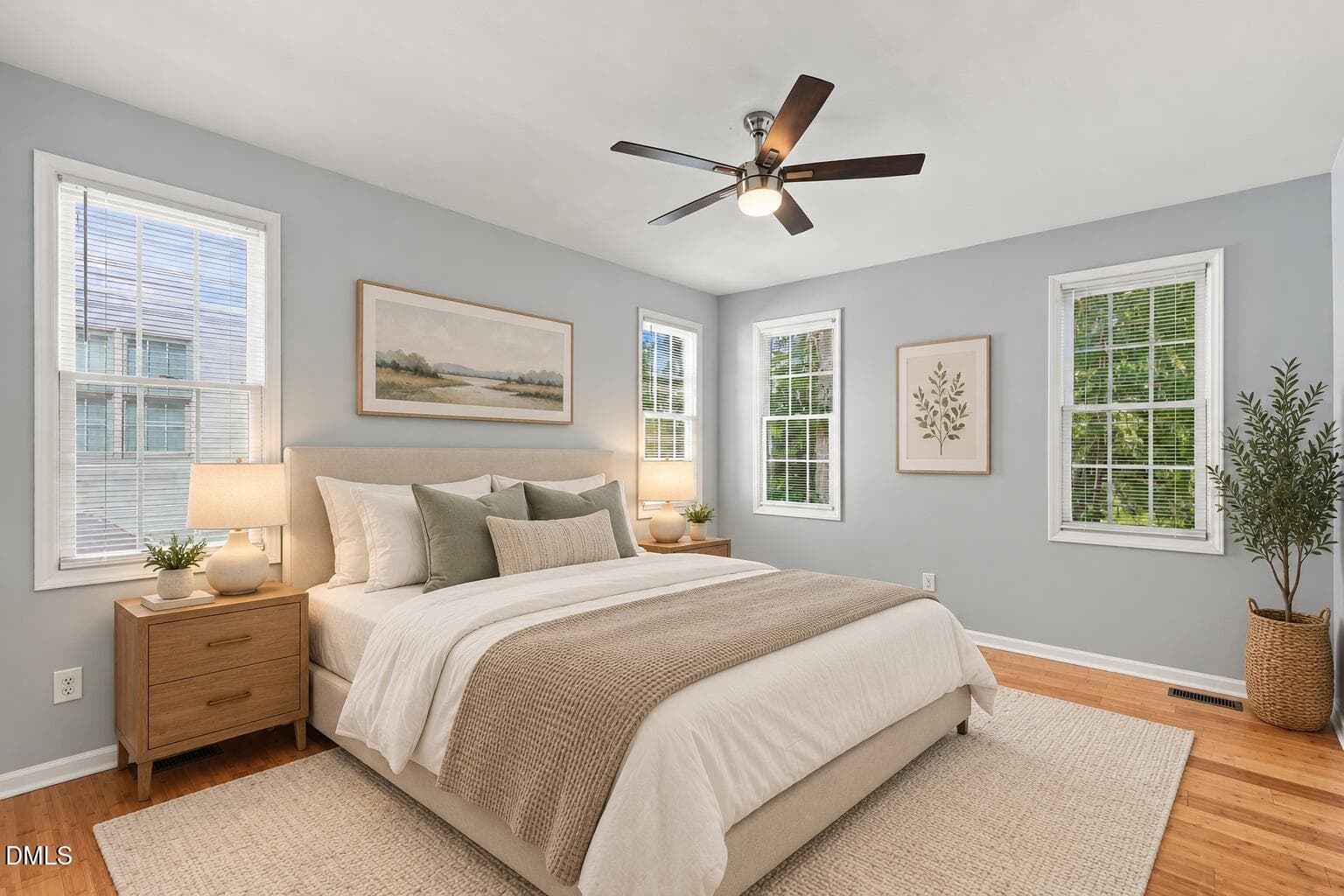Master Bedroom - Virtually Staged - 13112 Elmleaf Court, Raleigh, NC 27614