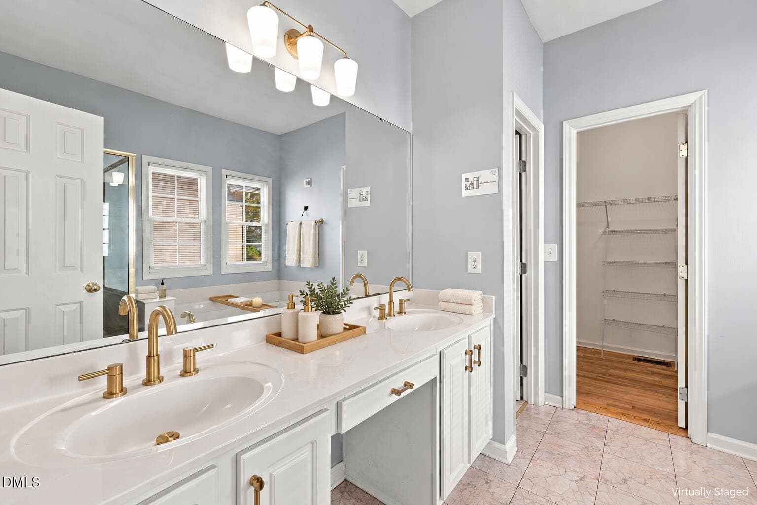 Master Bathroom - Virtually Staged - 13112 Elmleaf Court, Raleigh, NC 27614