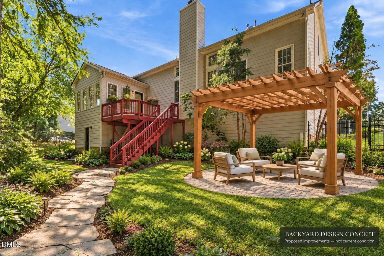 Backyard - Concept not Actual - 13112 Elmleaf Court, Raleigh, NC 27614