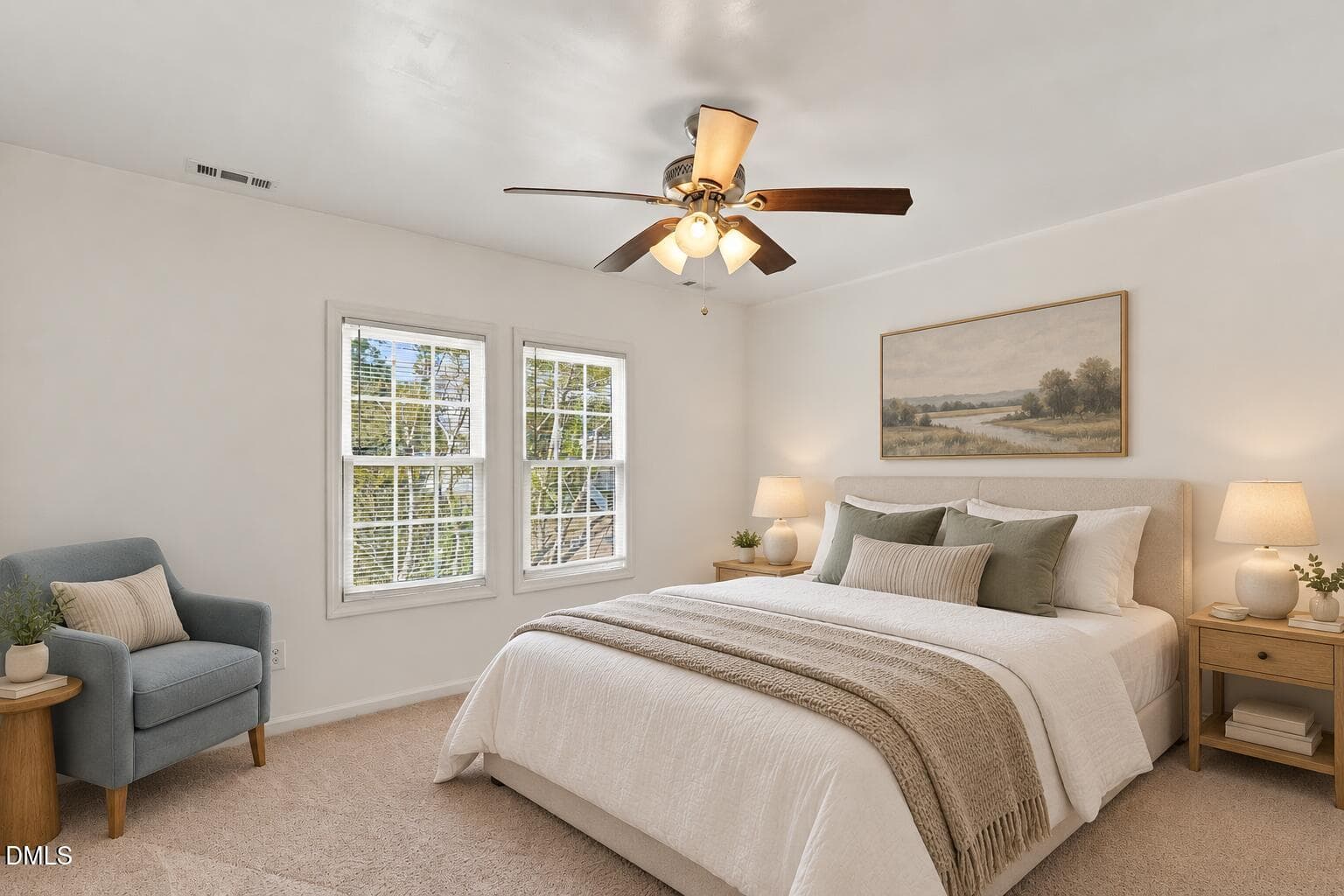 Bedroom 2 - Virtually Staged - 13112 Elmleaf Court, Raleigh, NC 27614