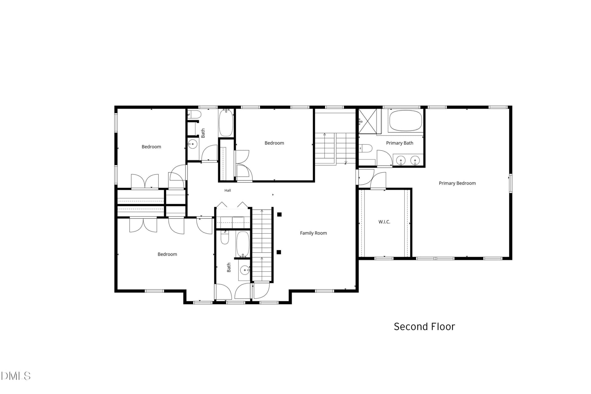 Second Floor Sketch - 4109 Millyork Court, Apex, NC 27539
