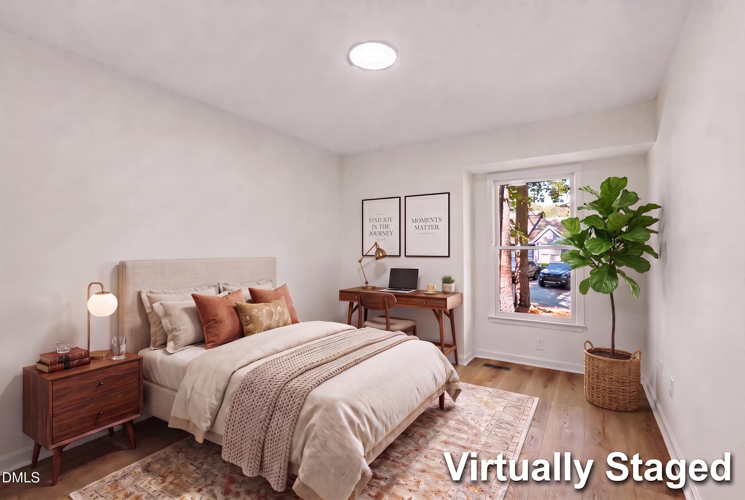 guest-bedroom-staged - 6260 Fountainhead Drive, Raleigh, NC 27609