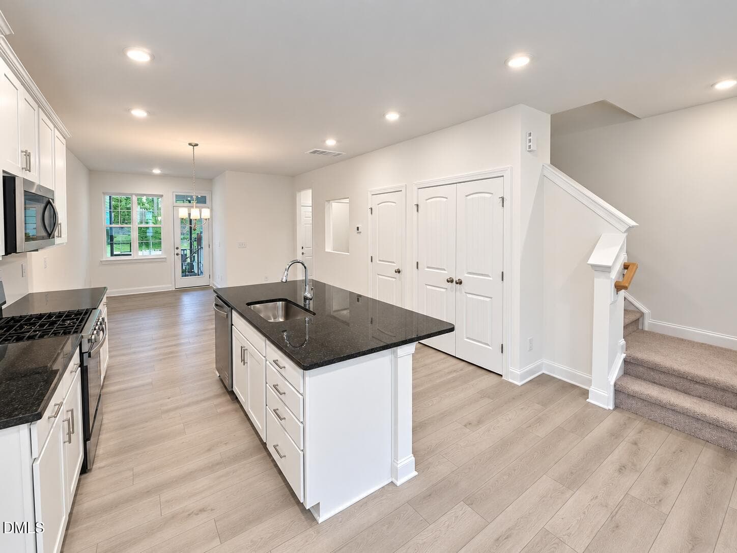 View from kitchen into Dining area and n - 538 Traditions Grande Boulevard, Wake Forest, NC 27587