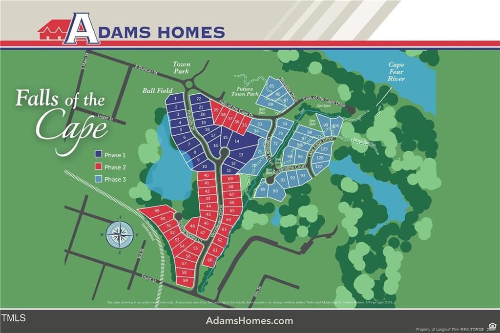 Community Map - 193 Falls of the Cape Drive, Lillington, NC 27546