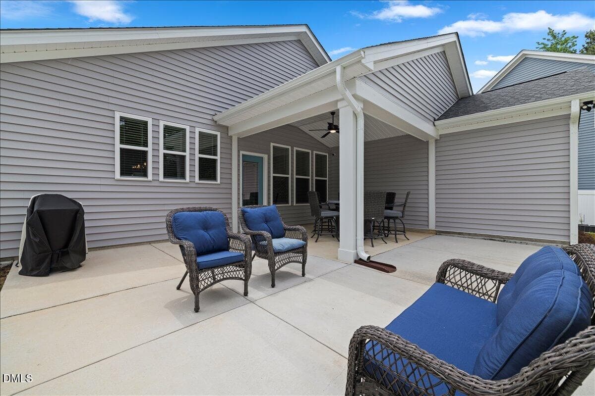 Extended patio for gatherings - 9013 Dupree Meadow Drive, Angier, NC 27501, Angier