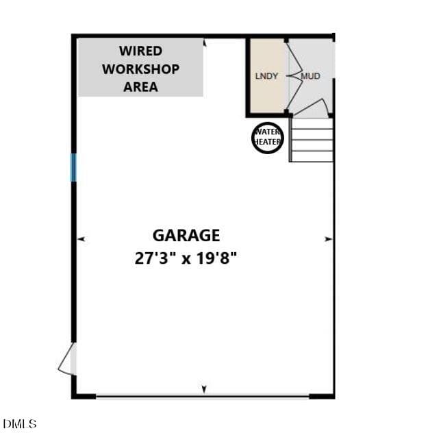 GARAGE w MEAS - 105 Sequoia Court, Cary, NC 27513