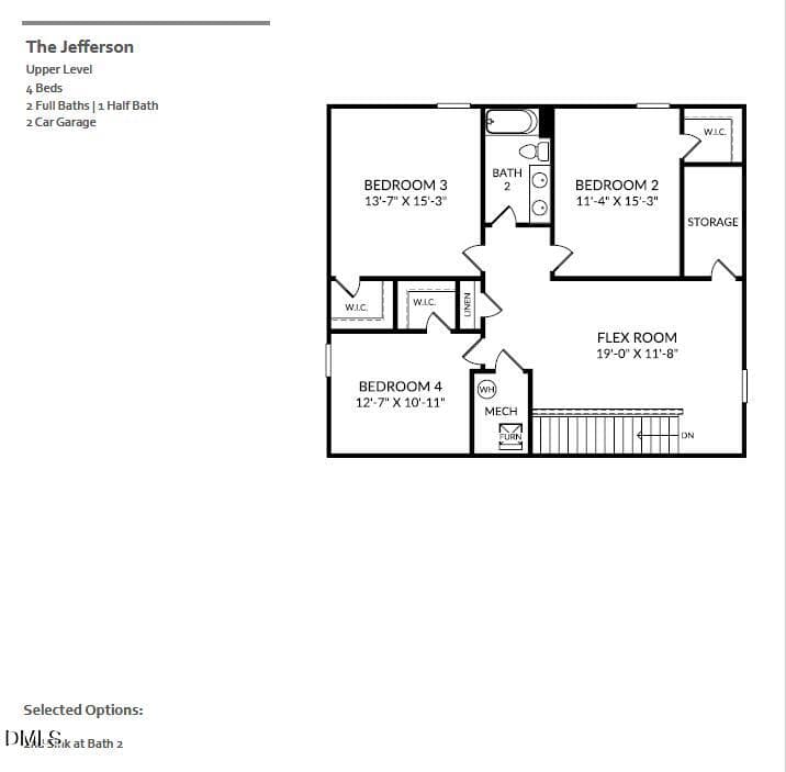 RG 16 Second Floor plan - 10300 Hamish Drive, Zebulon, NC 27597, Zebulon