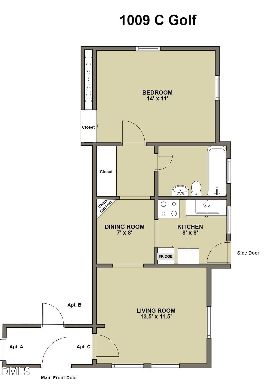 C- Floor Plan - 1009 Golf Street, Durham, NC 27705, Durham
